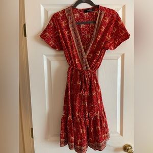 Boho Wrap Mini Dress